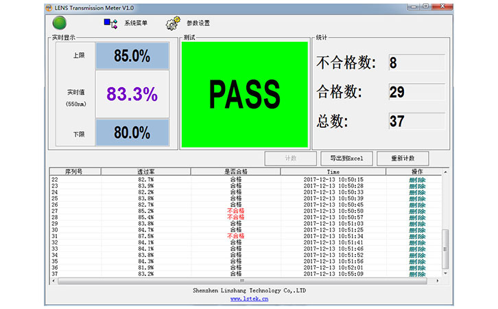 測(cè)試PASS界面