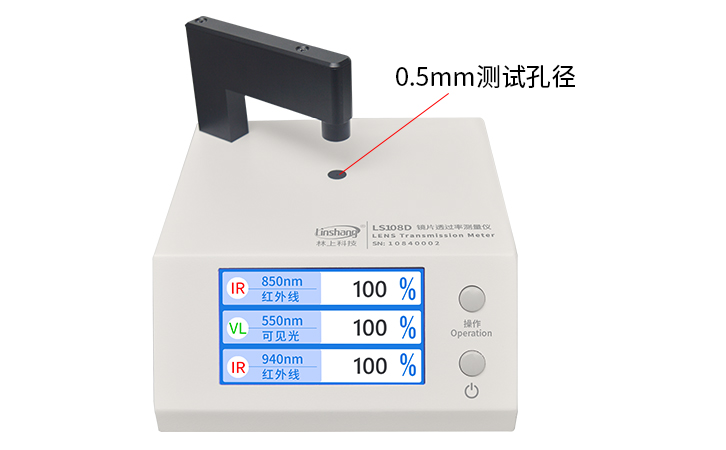 LS108D手機鏡片測試儀孔徑展示